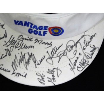 Golf Stars Doug Ford, Gene Littler x12 Signed Visor JSA Authenticated