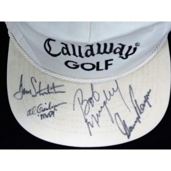 Golf Stars Gary Player, Dave Stockton, x4 Signed Hat JSA Authenticated