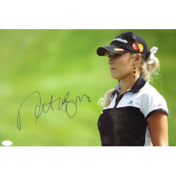 Natalie Gulbis LPGA Golfer Signed 12x18 Glossy Photo JSA Authenticated