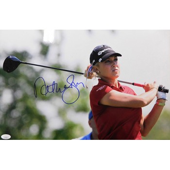 Natalie Gulbis LPGA Golfer Signed 12x18 Glossy Photo JSA Authenticated