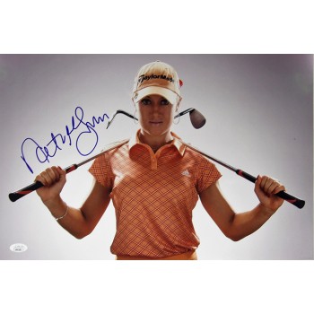 Natalie Gulbis LPGA Golfer Signed 12x18 Glossy Photo JSA Authenticated