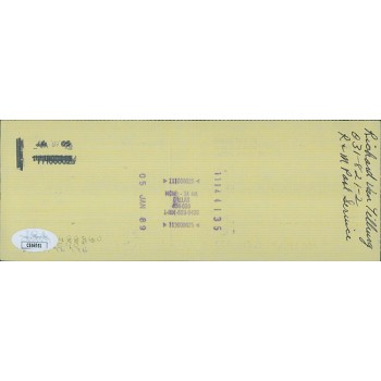 Ben Hogan PGA Golfer Signed Cancelled Check JSA Authenticated