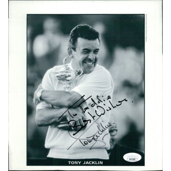 Tony Jacklin PGA Golfer Signed 8.5x9.5 Cardstock Photo JSA Authenticated