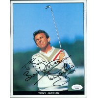 Tony Jacklin PGA Golfer Signed 7x9 Cardstock Photo JSA Authenticated