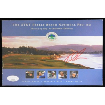 Tom Lehman PGA Golfer Signed AT&T Pebble Beach 2005 Flyer Program JSA Authentic