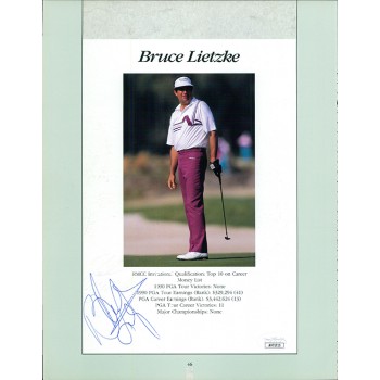 Bruce Lietzke PGA Golfer Signed 8.5x11 Program Photo Page JSA Authenticated