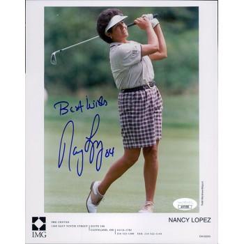 Nancy Lopez LPGA Golfer Signed 8x10 Glossy Photo JSA Authenticated