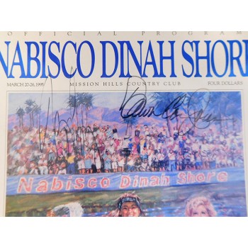 Nancy Lopez Dawn Coe-Jones Signed Nabisco Dinah Shore Program JSA Authenticated