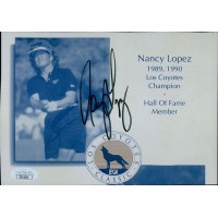 Nancy Lopez LPGA Golfer Signed 5.5x7.5 Cut Program Page JSA Authenticated