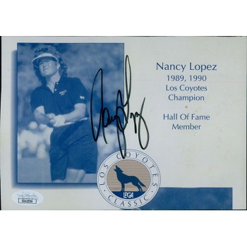 Nancy Lopez LPGA Golfer Signed 5.5x7.5 Cut Program Page JSA Authenticated