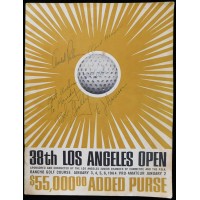 Los Angeles Open 1964 Signed Program Arnold Palmer Bob Goalby +3 JSA Authentic