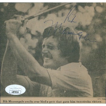 Rik Massengale PGA Golfer Signed 5x5 Cut Newspaper Page JSA Authenticated