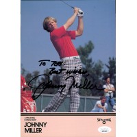 Johnny Miller PGA Golfer Signed 7x10 Promo Page Photo JSA Authenticated