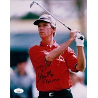 Larry Mize PGA Golfer Signed 8x10 Glossy Photo JSA Authenticated