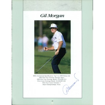Jack Nicklaus and Gil Morgan Signed 8.5x11 Cut Magazine Page Photo JSA Authentic