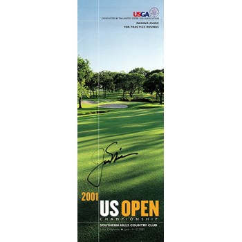Jack Nicklaus Signed 2001 US Open Championship Pairing Guide JSA Authenticated