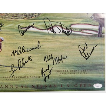 Nissan Open Field Signed 19.5x25.5 Poster by 29 Golfers Palmer JSA Authenticated