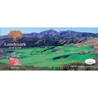 Greg Norman Signed Landmark Golf Club Flyer JSA Authenticated