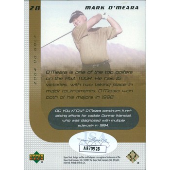 Mark O'Meara PGA Golfer Signed 2004 Upper Deck Card #28 JSA Authenticated