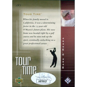 Mark O'Meara PGA Golfer Signed 2001 Upper Deck Card #187 JSA Authenticated