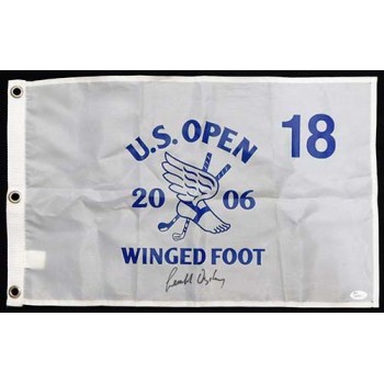 Geoff Ogilvy PGA Signed 2006 US Open Winged Foot Golf Pin Flag JSA Authenticated