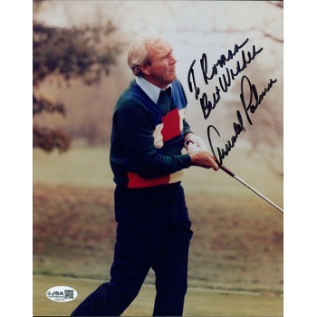Arnold Palmer PGA Golfer Signed 8x10 Glossy Photo JSA Authenticated Personalized Arnold Palmer PGA Golfer Signed 8x10 Glossy Photo JSA Authenticated Personalized