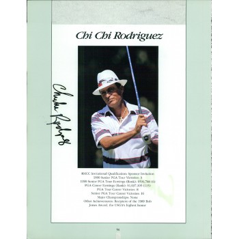 Arnold Palmer and Chi Chi Rodriguez Signed 8.5x11 Cut Magazine Page JSA Authen
