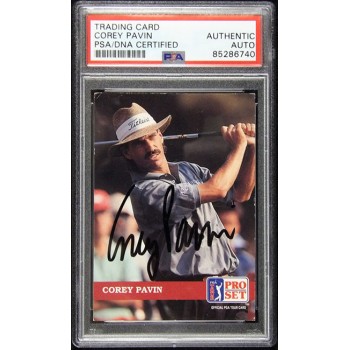 Corey Pavin Signed 1992 PGA Tour Pro Set Card #84 PSA Authenticated