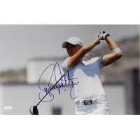 Suzann Pettersen LPGA Golfer Signed 12x18 Glossy Photo JSA Authenticated