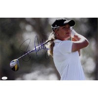 Suzann Pettersen LPGA Golfer Signed 12x18 Glossy Photo JSA Authenticated