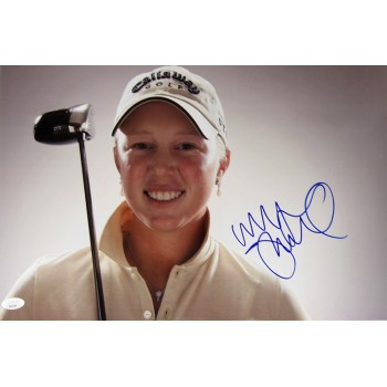 Morgan Pressel LPGA Golfer Signed 12x18 Glossy Photo JSA Authenticated