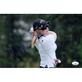 Morgan Pressel LPGA Golfer Signed 8x12 Glossy Photo JSA Authenticated