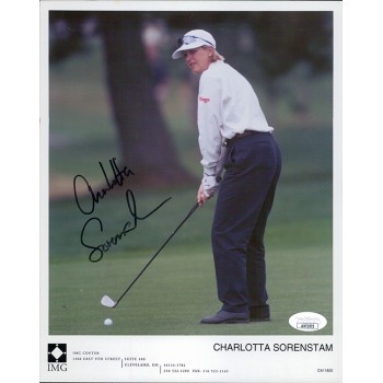 Charlotta Sorenstam LPGA Golfer Signed 8x10 Glossy Photo JSA Authenticated