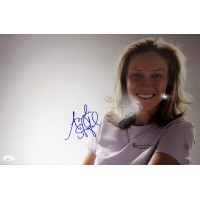 Angela Stanford LPGA Golfer Signed 12x18 Glossy Photo JSA Authenticated