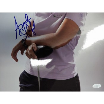 Angela Stanford LPGA Golfer Signed 12x18 Glossy Photo JSA Authenticated