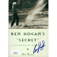Bob Thomas Signed Ben Hogan's Secret 4.25x6 Promo Card JSA Authenticated