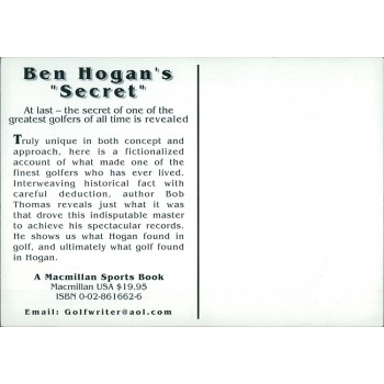 Bob Thomas Signed Ben Hogan's Secret 4.25x6 Promo Card JSA Authenticated
