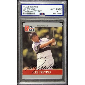 Lee Trevino Signed 1990 PGA Tour Pro Set Prototype Card PSA Authenticated