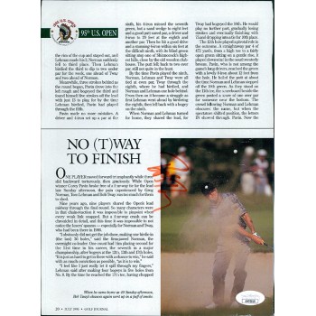 Bob Tway PGA Golfer Signed 8x10.5 Cut Magazine Page Photo JSA Authenticated