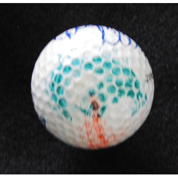 Duffy Waldorf Signed Titleist 4 White Golf Ball With Sketch JSA Authenticated