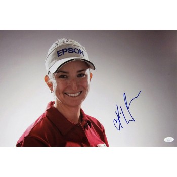 Karrie Webb LPGA Golfer Signed 12x18 Glossy Photo JSA Authenticated