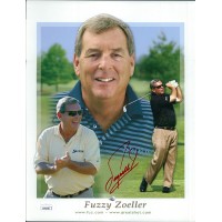 Fuzzy Zoeller PGA Golfer Signed 8.5x11 Cardstock Promo Photo JSA Authenticated