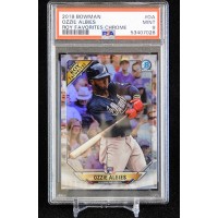 Ozzie Albies Braves 2018 Bowman Chrome Roy Favorites Card #OA PSA 9 MInt