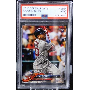 Mookie Betts Boston Red Sox 2018 Topps Update Card #US64 PSA 9 Mint