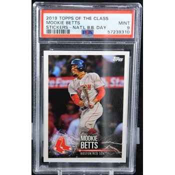 Mookie Betts Boston Red Sox 2019 Topps of The Class Sticker Card PSA 9 Mint