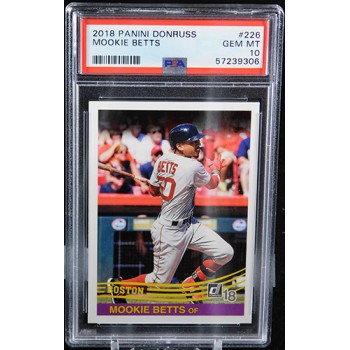 Mookie Betts Boston Red Sox 2019 Panini Donruss Card #226 PSA 10 Gem Mint