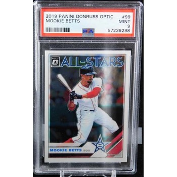 Mookie Betts Boston Red Sox 2019 Panini Donruss Optic Card #99 PSA 9 Mint