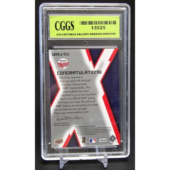 Michael Cuddyer Twins 2009 Upper Deck X Memorabilia Card #UDXJ-CU CGGS 10 Mint