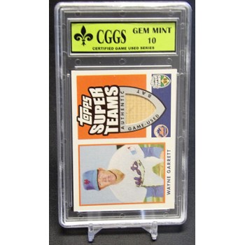 Wayne Garrett Mets 2002 Topps Super Teams Relics Card #STR-WG CGGS 10 Gem Mint