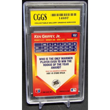 Ken Griffey Jr. Seattle Mariners 1992 Donruss Triple Play #152 CGGS 10 Gem Mint